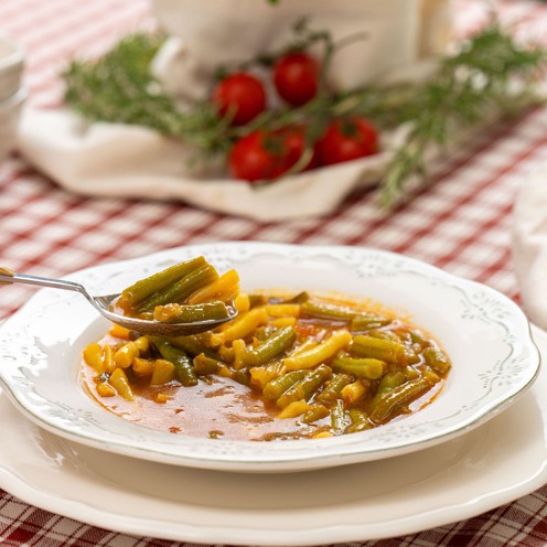 Green bean and veal stew for 2 persons (600 g)